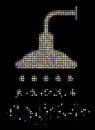 Bright Dissolving Dot Halftone Shower Icon