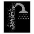 Bright Disintegrating Pixel Halftone Shower Icon