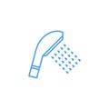 Shower icon vector illustration. Bathroom sign