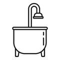 Shower jacuzzi icon, outline style