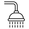 Shower line icon, vector illustration Royalty Free Stock Photo
