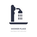 shower place icon on white background. Simple element illustration from Beauty concept