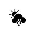 Shower rain cloud and sun icon. Element of weather illustration. Signs and symbols can be used for web, logo, mobile app, UI, UX Royalty Free Stock Photo