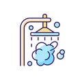 Shower RGB color icon