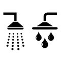 Shower symbols Royalty Free Stock Photo