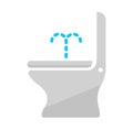 Shower toilet/bidet flat vector icon illustration