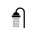 Shower vector head icon. Water shower symbol bathroom sign pictogram