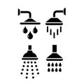 Shower vector icon Royalty Free Stock Photo