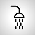 Shower line icon. showerbath linear outline icon