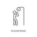 Showering icon. Trendy Showering logo concept on white backgroun