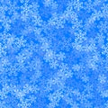 Showflakes Pattern on Blue Sky Background
