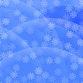 Showflakes Pattern on Blue Sky Background