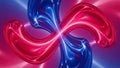 Abstract Swirling Red and Blue Energy Forms with Glowing Lines and Smooth Surfaces 616 Royalty Free Stock Photo