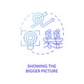 Showing bigger picture concept icon