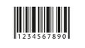 Black and White Barcode with Numbers 1-0 (259) dfgdfg Royalty Free Stock Photo
