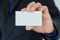 Showing business card. Royalty Free Stock Photo