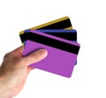 Showing Credit Cards Royalty Free Stock Photo