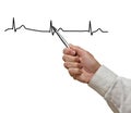 Showing ECG graph Royalty Free Stock Photo