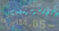 Showing financial data dashboard visualization at virtual interface, with candlesticks and 54 Royalty Free Stock Photo