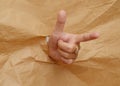 Man s hand with thumbs up. Royalty Free Stock Photo