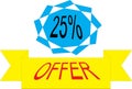 Offer 25% good model button icon images Royalty Free Stock Photo