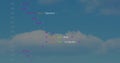Showing HTML snippet overlaying cloudy sky, featuring Spyware and Risk Computer table, copy space Royalty Free Stock Photo
