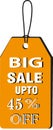 45% big sale off multi coler deep thik yellow logo buttun images Royalty Free Stock Photo