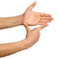 Showing measures, hand sign Royalty Free Stock Photo