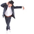 Showing MJ dance moves Royalty Free Stock Photo