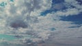 Showing Motion And Transformation Of Different Types Of Clouds. Multiple Altitude And Speed Of Cloud Layers. Only White Royalty Free Stock Photo