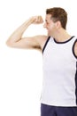 Showing off muscle Royalty Free Stock Photo