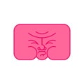 Showing pain icon. Strained face Emotion Icon. vector illustration