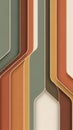 Retro Abstract Geometric Stripes with Warm Earthy Tones and Subtle Shadows Creating Depth and Visual Interest in a Repeating Royalty Free Stock Photo