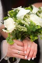 Showing rings and bouquet Royalty Free Stock Photo