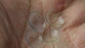 Showing of several contact lenses