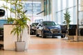 Showroom and car of dealership Hyndai in Kirov city in 2016 Royalty Free Stock Photo