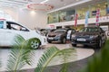 Showroom and car KIA of dealership KIA-Zentr Kirov in Kirov city Royalty Free Stock Photo