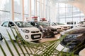 Showroom and car KIA of dealership KIA-Zentr Kirov in Kirov city Royalty Free Stock Photo