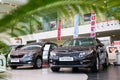 Showroom and car KIA of dealership KIA-Zentr Kirov in Kirov city Royalty Free Stock Photo