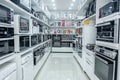 Showroom display featuring an array of modern home appliances and electronics Royalty Free Stock Photo