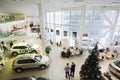 Showroom on first floor of dealership of Volkswagen Center Royalty Free Stock Photo
