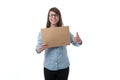 Shows finger the envelope Royalty Free Stock Photo