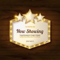 Showtime Retro Signs. Royalty Free Stock Photo