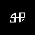 SHP letter logo design on black background. SHP creative initials letter logo concept. SHP letter design