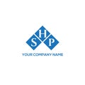 SHP letter logo design on WHITE background. SHP creative initials letter logo concept. SHP letter design