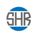 SHR letter logo design on white background. SHR creative initials circle logo concept. SHR letter design Royalty Free Stock Photo