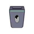 shred cut shredder cartoon vector illustration