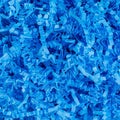 Shredded blue paper, gift box filler, Easter basket filler Royalty Free Stock Photo