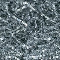 Shredded crinkle cut paper in silver for gift basket filling Royalty Free Stock Photo