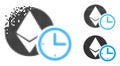 Shredded Dot Halftone Ethereum Credit Time Icon